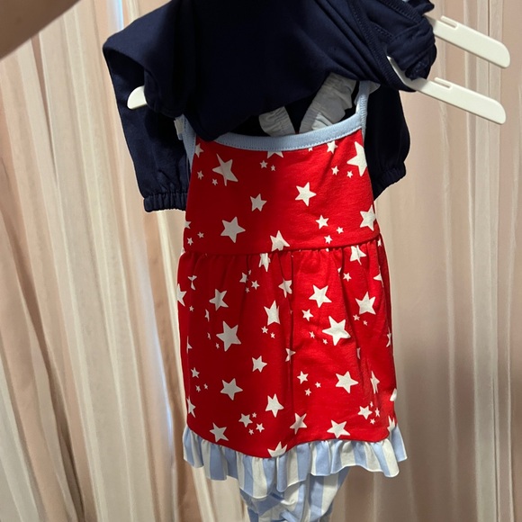 Fourth of July Cat & Jack, Girl 2 set outfits 6/9 Months - Picture 2 of 4